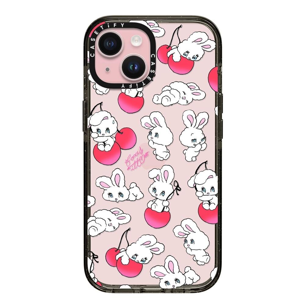 CASETiFY Custodia per iPhone 15 - Impact | Slim Fit | 2,5 m 4 x protezione contro le cadute di grado militare | Mix di ciliegie | Nero