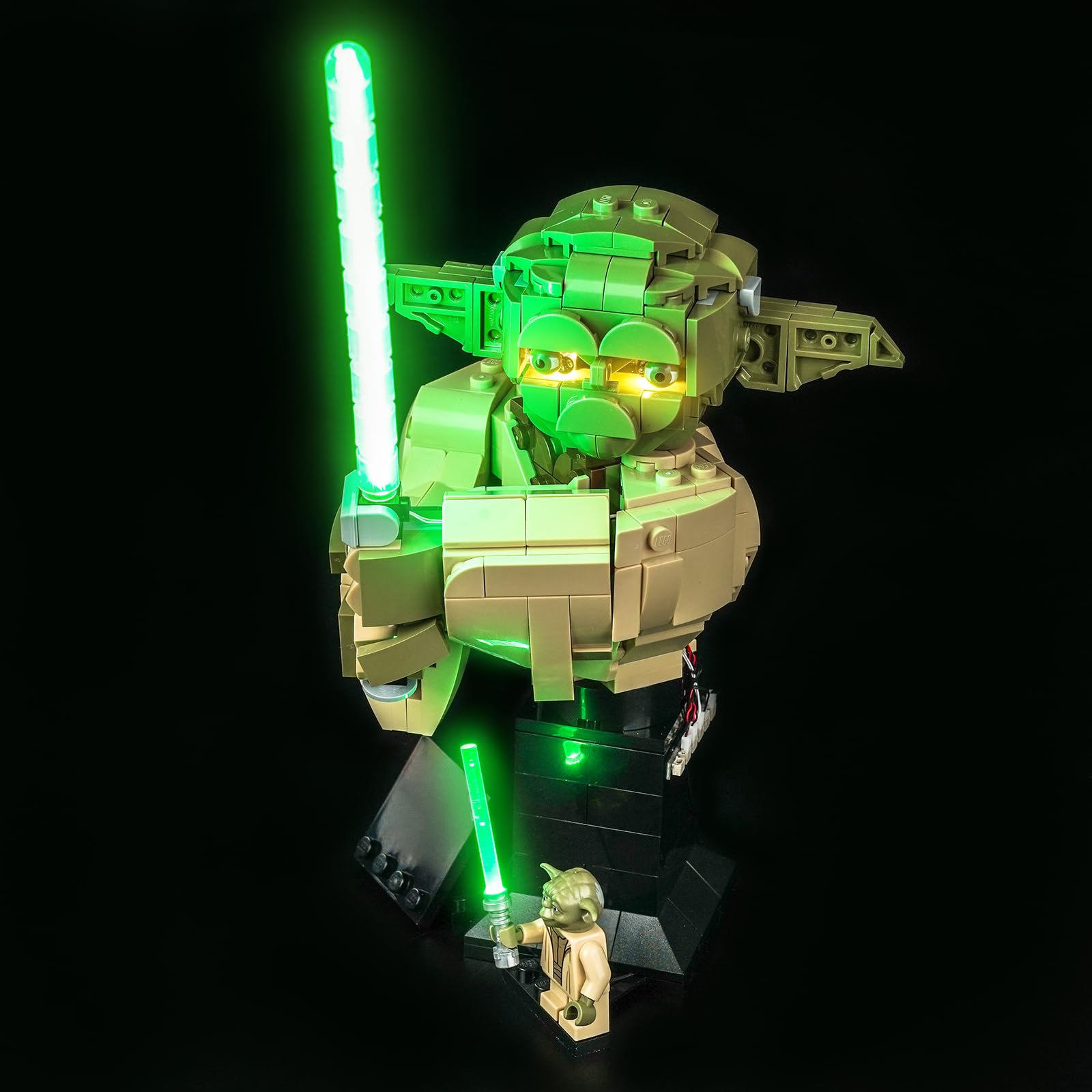 LocoLee LED Light Set Compatible with LEGO 75438 Yoda Bust Lighting Kit Compatible with LEGO 75438 Building Blocks Model Only Lights Set,No Model