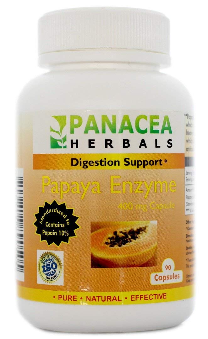 Panacea Herbals Papaya Extract | Digestion Support 400 mg - 90 Capsules
