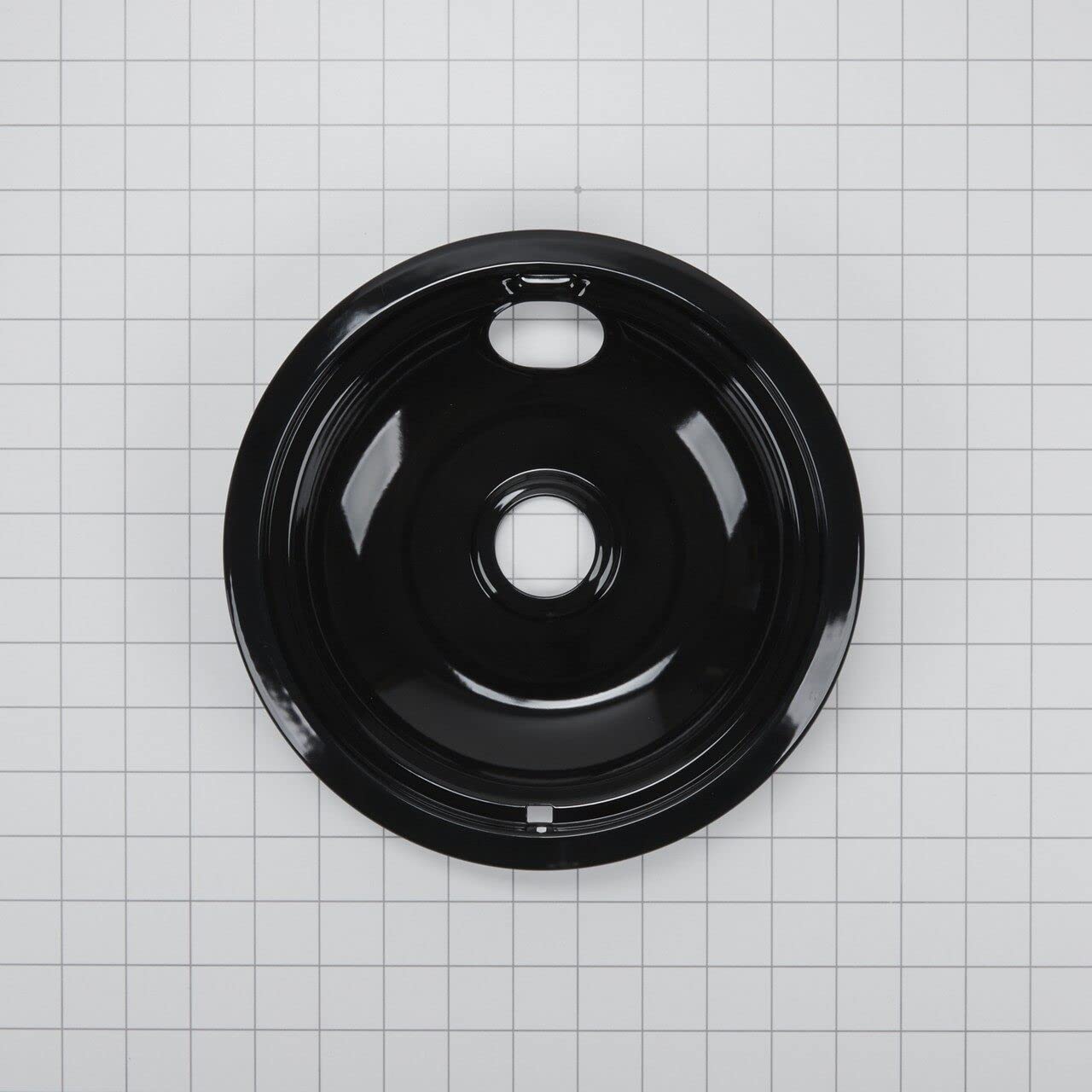 Whirlpool Universal 8-Inch Black Porcelain Drip Bowl & Ring – Replacement For Electric Range