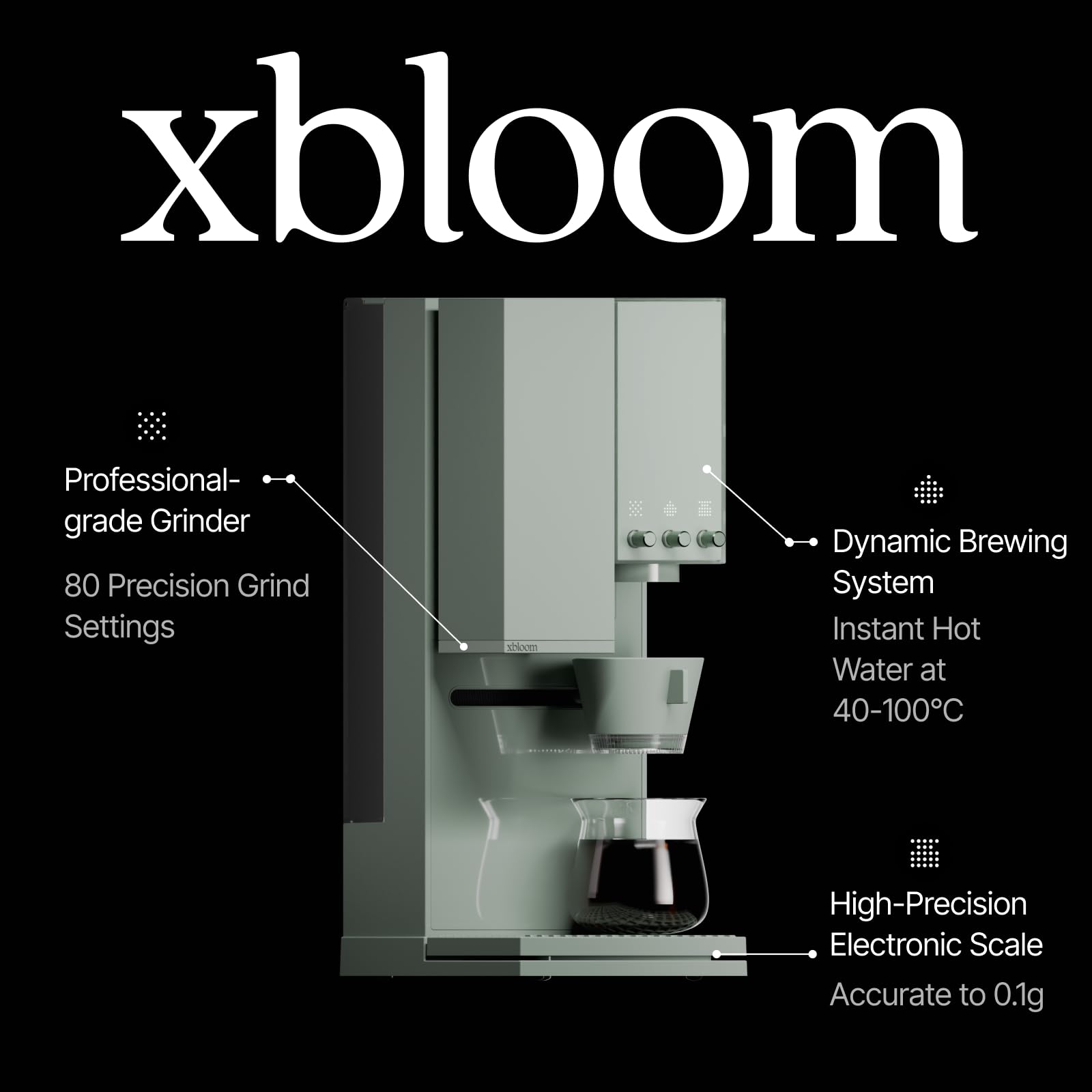 xBloom Studio - The Ultimate Coffee Machine – Drip Coffee Maker (Sage Green)