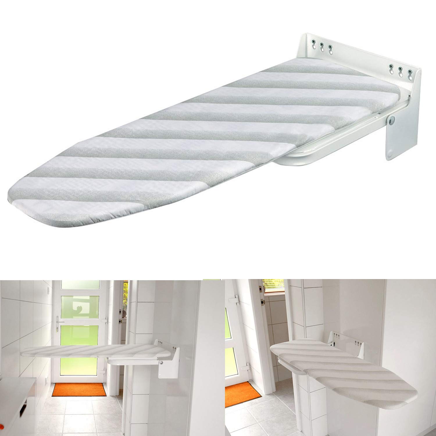 Nisorpa Wall Mounted Iron Board Fold Away Laundry Mountable Ironing 