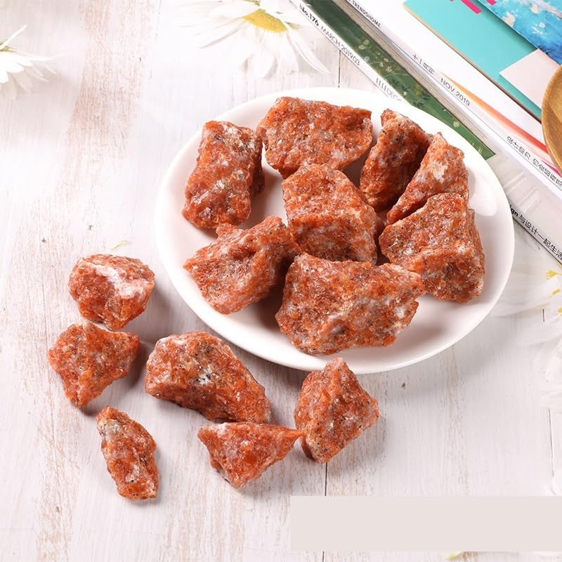 Kamienie i kryształy oryginalny Sunstone naturalny dyfuzor zapachowy kamień, kryształ, rzemiosło, ozdoby, dekoracja domu, biżuteria kryształy(2-3 cm, 1000 g)