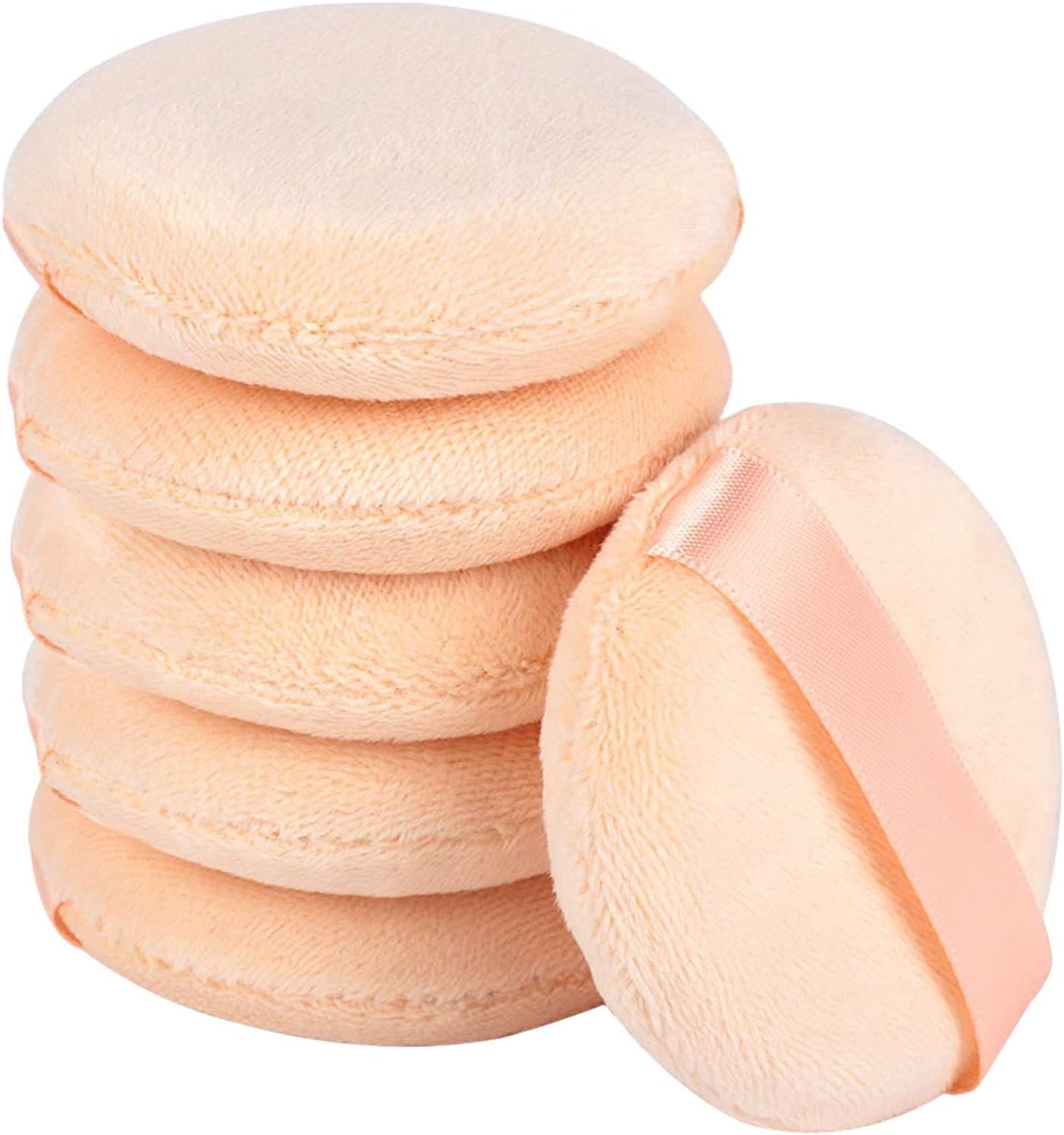 Round Makeup Sponge - Face & Body Powder Puff, Cotton Cosmetic Sponge for Contouring, Under Eyes & Corners (4 pc)-image-31