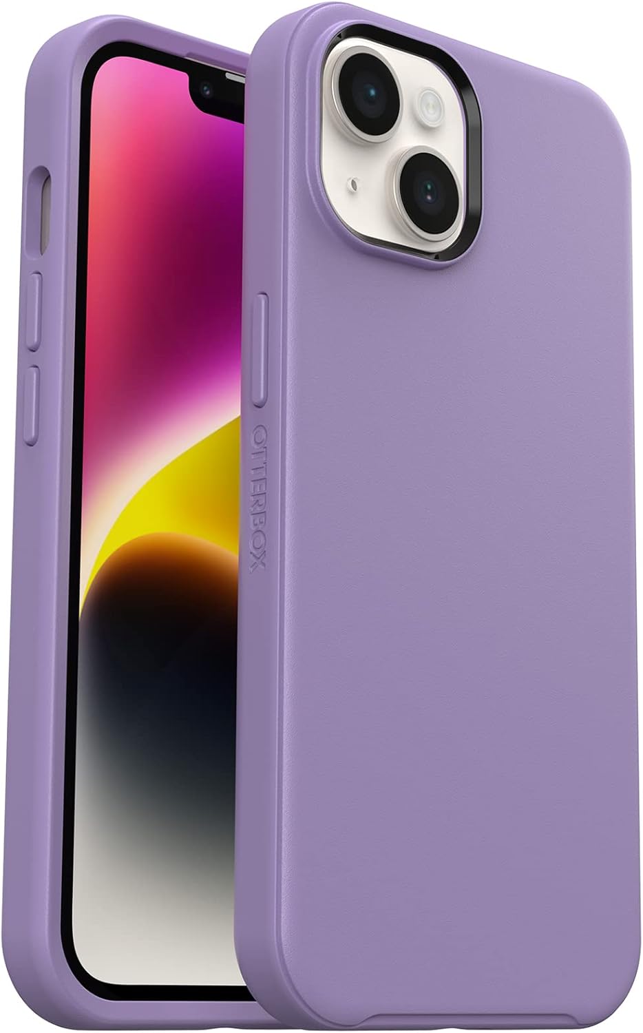 OtterBox Symmetry Series SERIES+ Antimicrobial Case with MagSafe for iPhone 14 & iPhone 13 - YOU LILAC IT (Purple) Purple Case Only