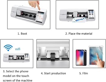 Hydrogel Film Cutting Machine, Intelligent Fully Automatic Film Cutter, High-Precision Cutting, 30,000+ Models, Multiple Language Support, for Tablet, Mobile Phone, Watches
