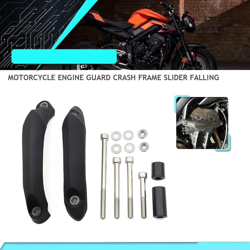 Motorrad-Fallschutzrahmen-Schieber Für Street Triple 765 R S RS 765S 765R 765RS 675 675R Verkleidungsschutz Aufprallschutz