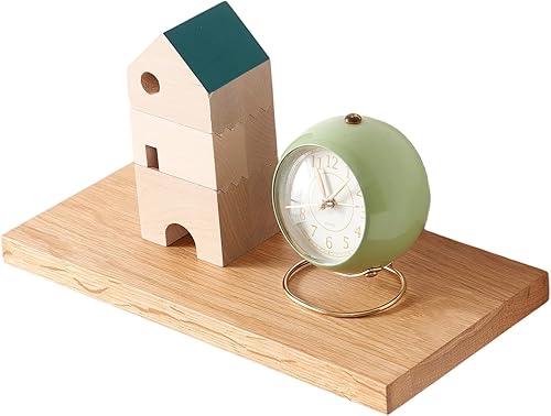 Estantes flotantes pequeños de 5.5 pulgadas, juego de 2 estantes de madera de roble natural montados en la pared, mini estantes de pared para sala