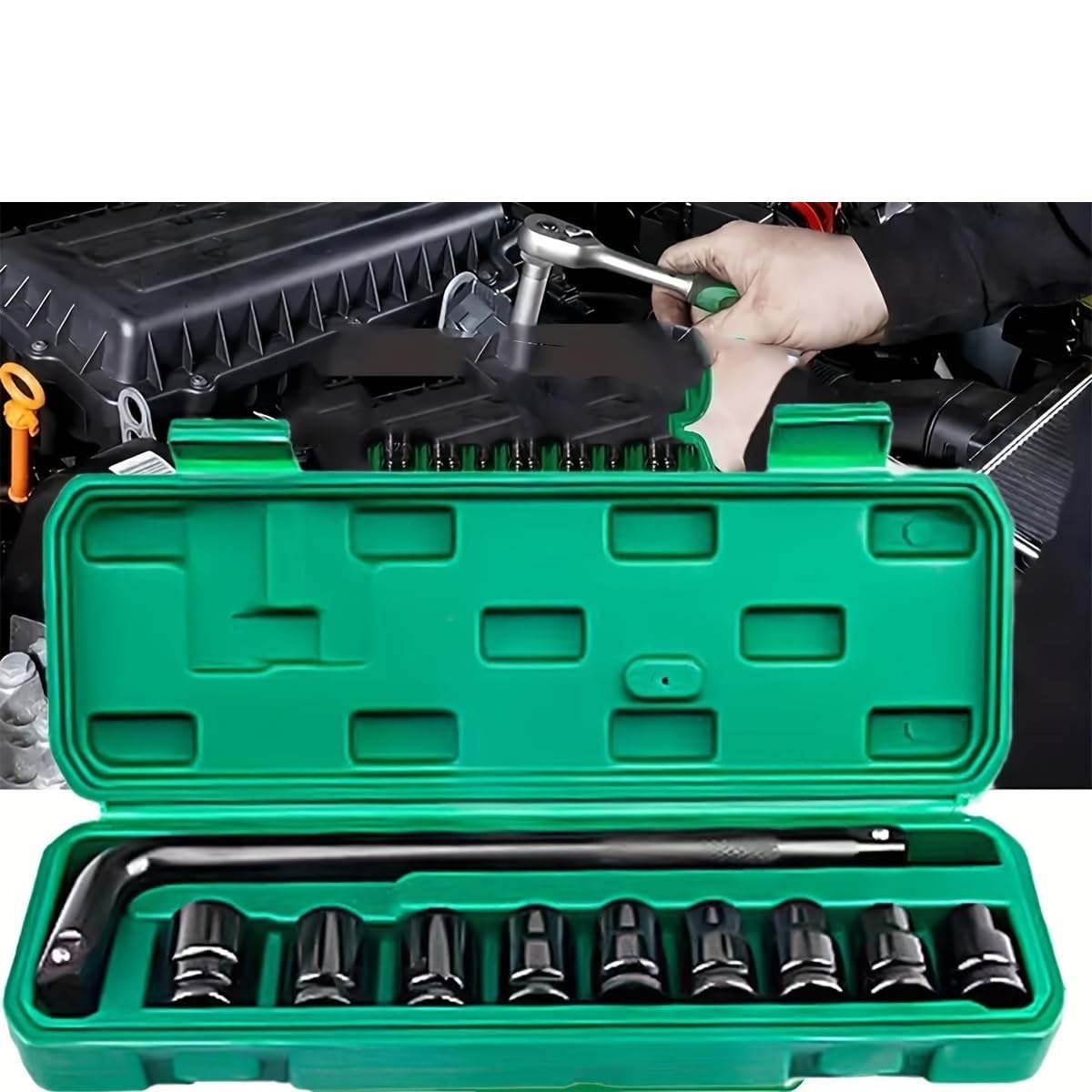 10 sztuk 8-17mm/8-24mm gniazdo elektryczne narzędzie klucz udarowy Adapter narzędzia ręczne zestaw gniazd Zestaw przedłużek(10pcs 8-24mm)