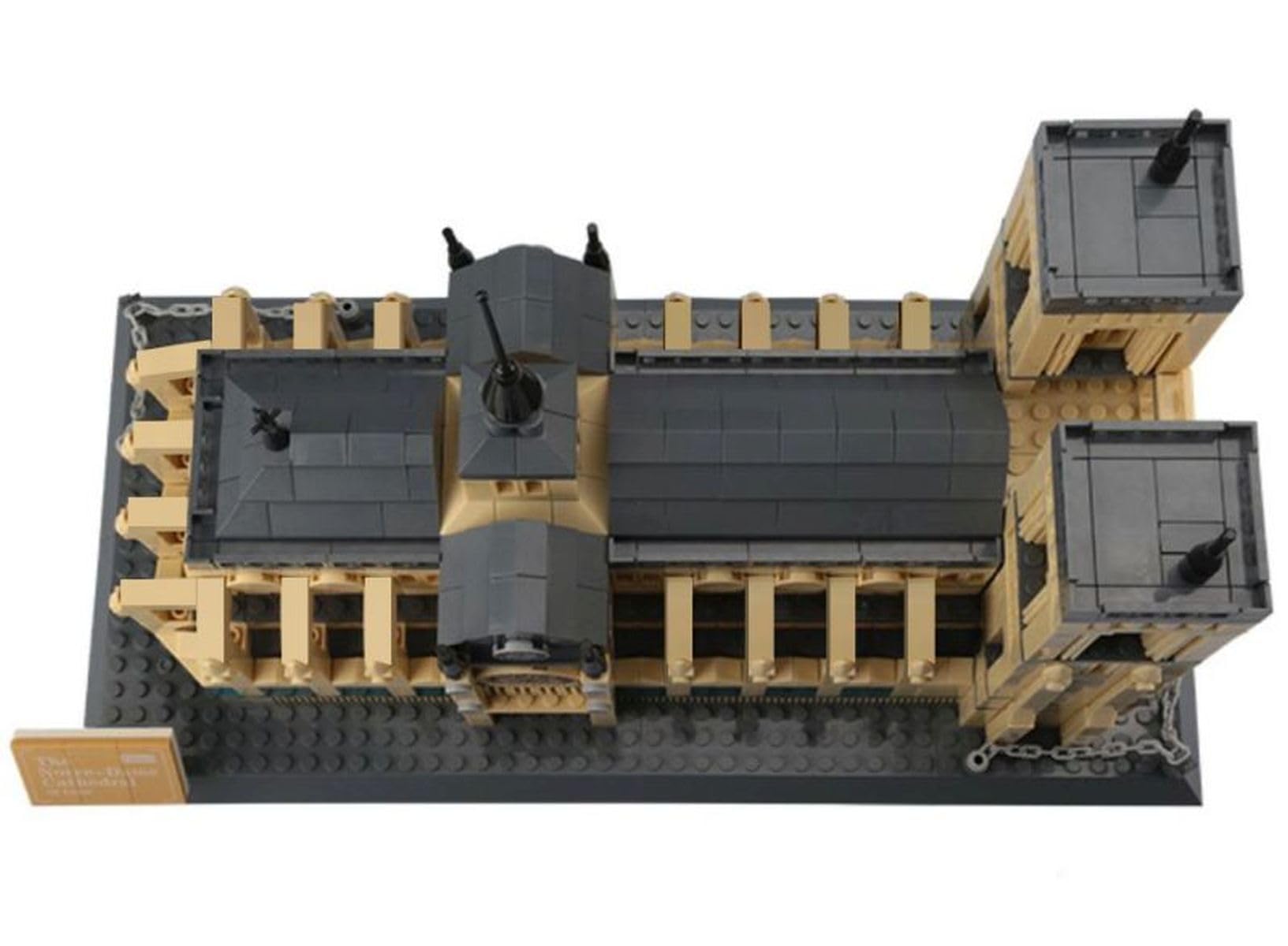 WANGE Architecture model to build with building blocks. Paris Cathedral, Notre Dame, Notre Dame Cathedral, 36.5 x 31.5 x 17.5 cm - Image 3
