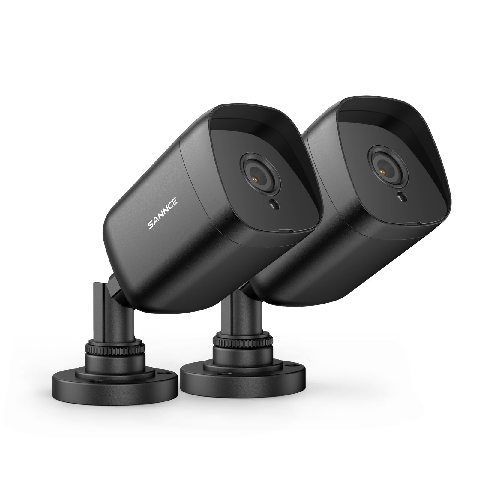 SANNCE Security CCTV - Telecamera Bullet per 2 sistemi di sorveglianza da 5 MP, 12 luci a infrarossi, distanza di visione notturna a 100 piedi/30 m, WDR digitale e DNR, impermeabile IP66