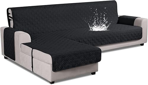 VANSOFY Fundas de sofá modulares mejoradas, 100 % impermeables, en forma de L, reversible, para sofá seccional, muebles, funda protectora para