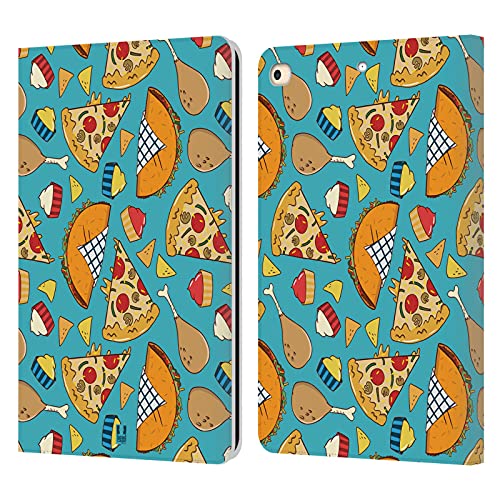 Étui portefeuille iPad 9.7 cuir avec motif pizza taco protection intégrale