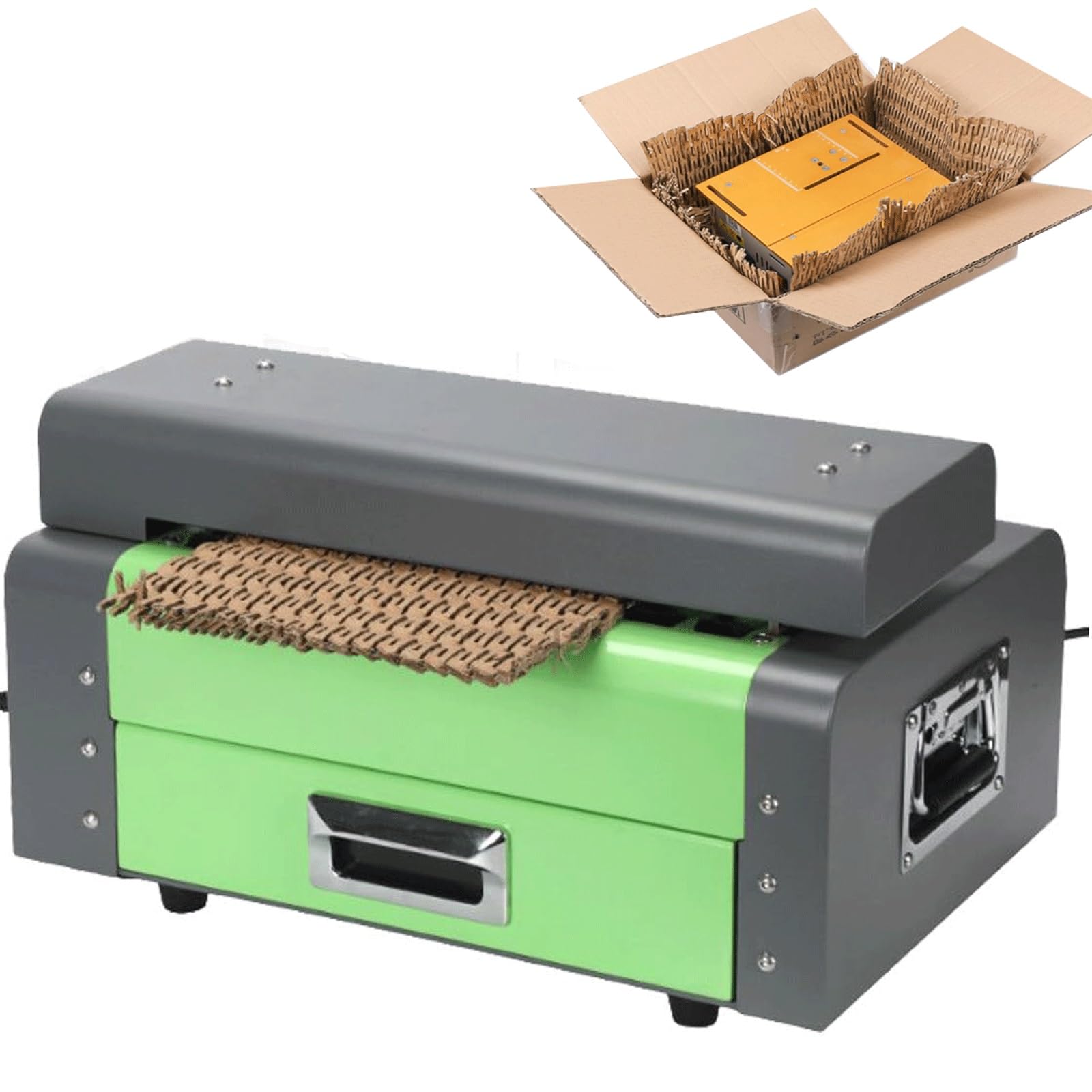 JKJZSALJ Hard Carton Shredder Machine Corrugated Cardboard Chipping Shredders Paper Cutting Machine Waste Box Paperboard Kraft Expanding Pad Shredder Cutter