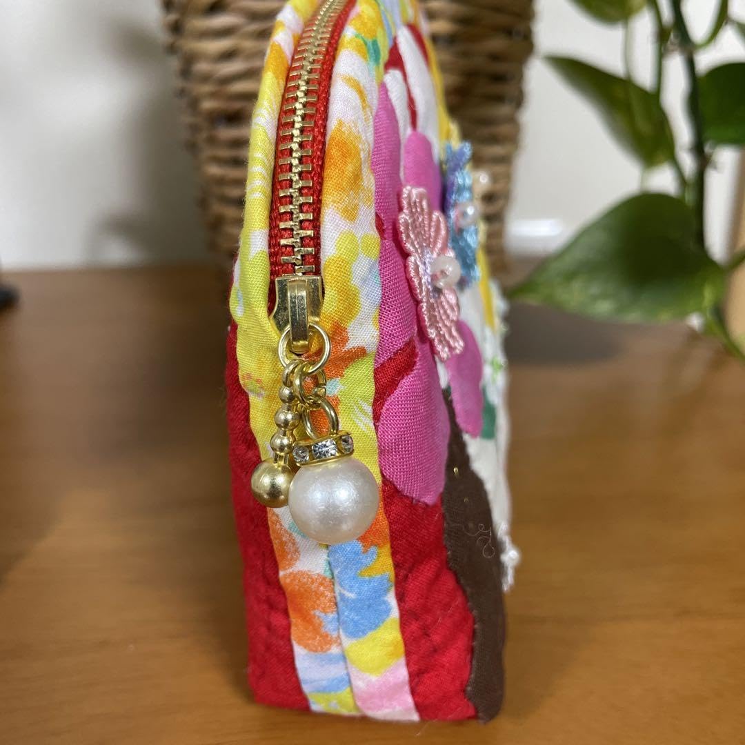 Amazon.co.jp: フラガールポーチ パッチワークキルト ハワイアンキルト Amazon.co.jp: フラガールポーチ パッチワークキルト ハワイアンキルト