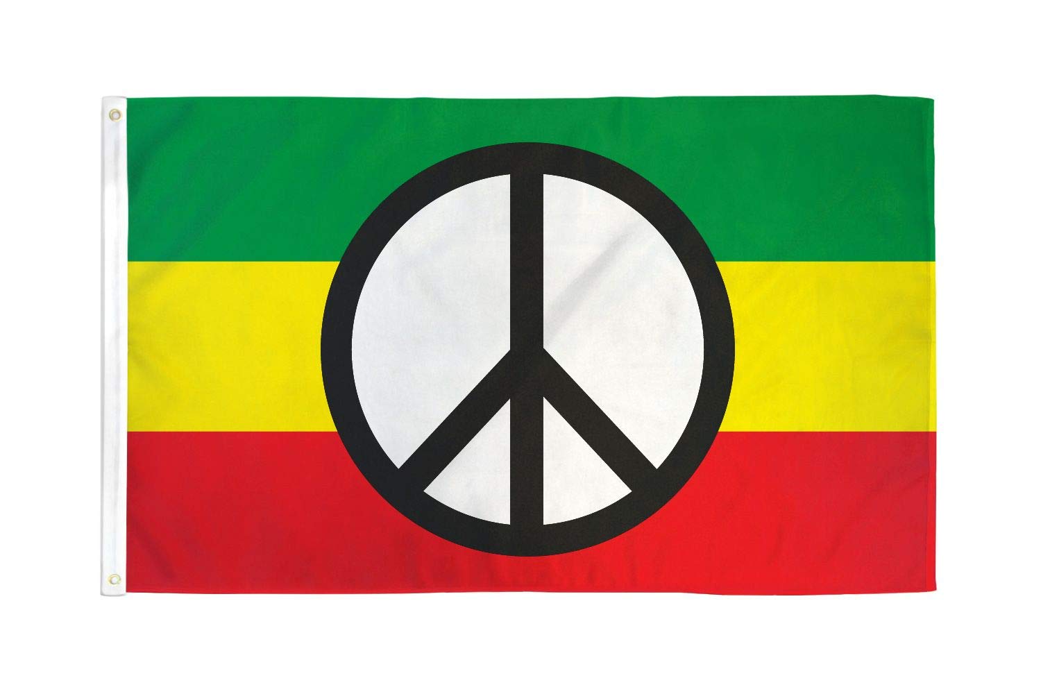 AZ FLAG Peace Rasta Flag 2' x 3' - Peaceful flags 60 x 90 cm - Banner 2x3 ft