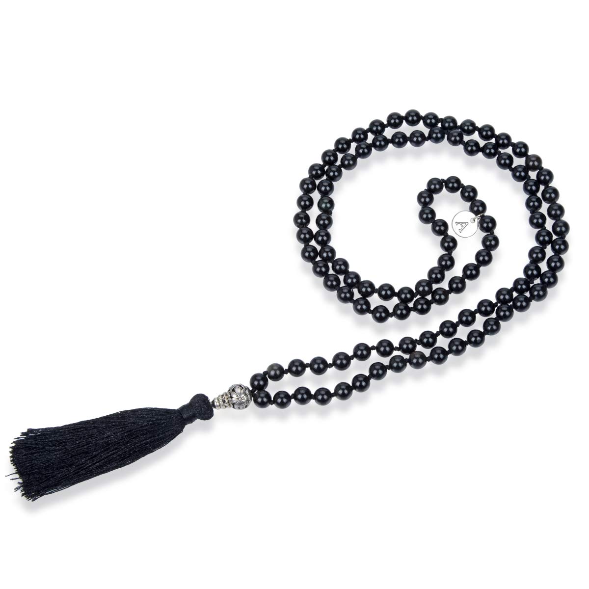 Adabele Premium 108 Mala Beads Malas Necklace - Natural Healing Gemstone Tibetan Buddhist Japa Prayer Meditation Reiki Chakra Stone Quartz Rock Women Men Jewelry