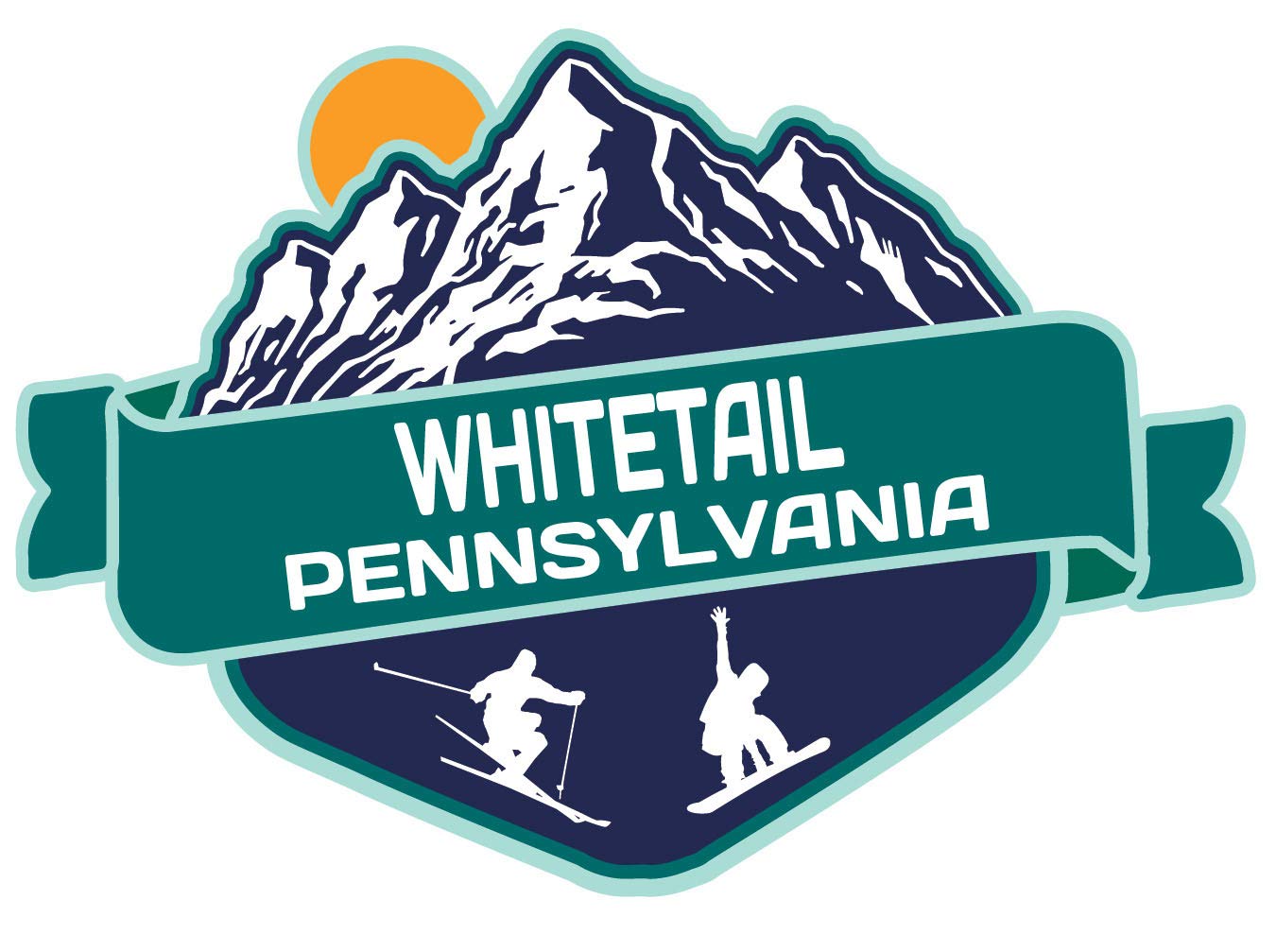 Whitetail Pennsylvania Ski Adventures Souvenir 2 Inch Vinyl Decal Sticker Mountain Design