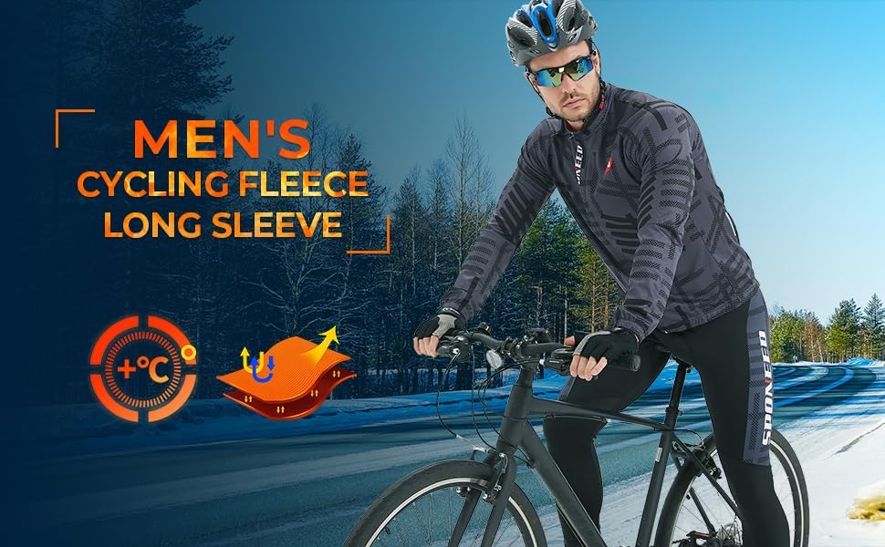 sponeed Men's Cycling Jersey Full Sleeve Riding Wear Long Sleeve T Shirts Pants - Image 6