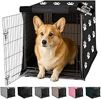Vista 45 de GORILLA GRIP Fundas para jaulas para perros compatibles con jaulas de perro de Yaxa Basics, todos los lados abiertos, cubierta de privacidad