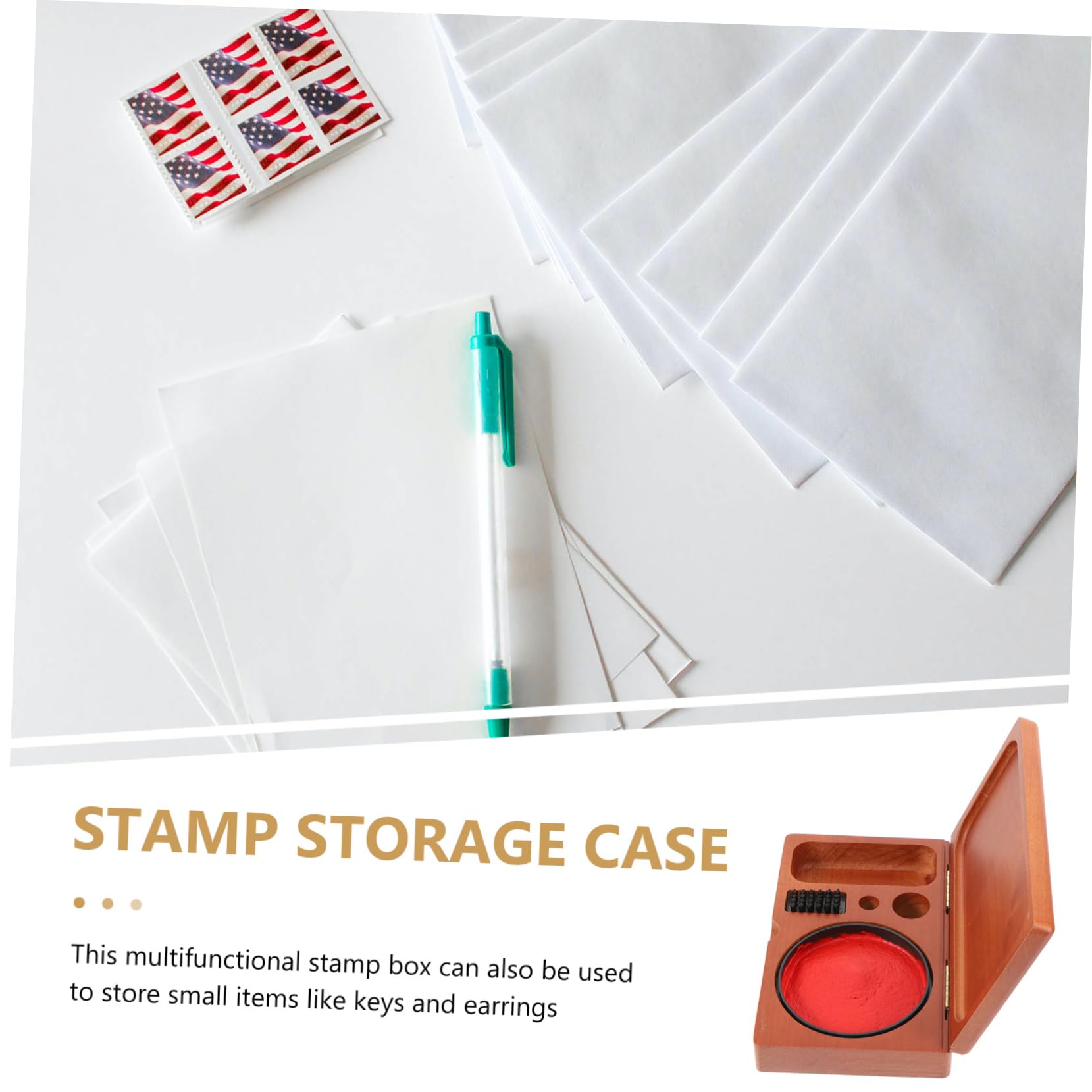 3 Stück Siegelkasten Aus Holz Stempelkissen Für Fingerabdrücke Stempelkissen Zum Stempeln Benutzerdefinierter Stempel Textmarker Bausatz Stift-kit Füllfederhaltertinte Tintenstift
