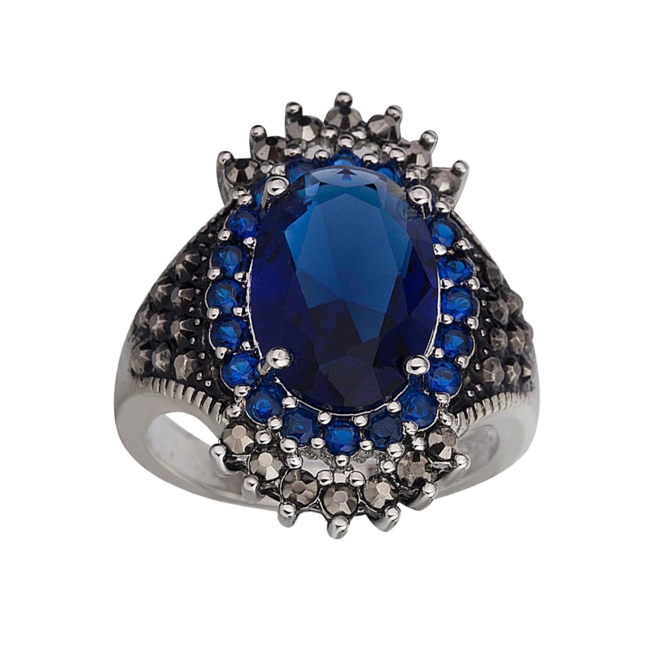 KESYOO Adjustable Retro Thai Ring with Bold Gemstone Fashion Finger Ring for Women Unique Statement Jewelry Stylish Decor for Every Occasion