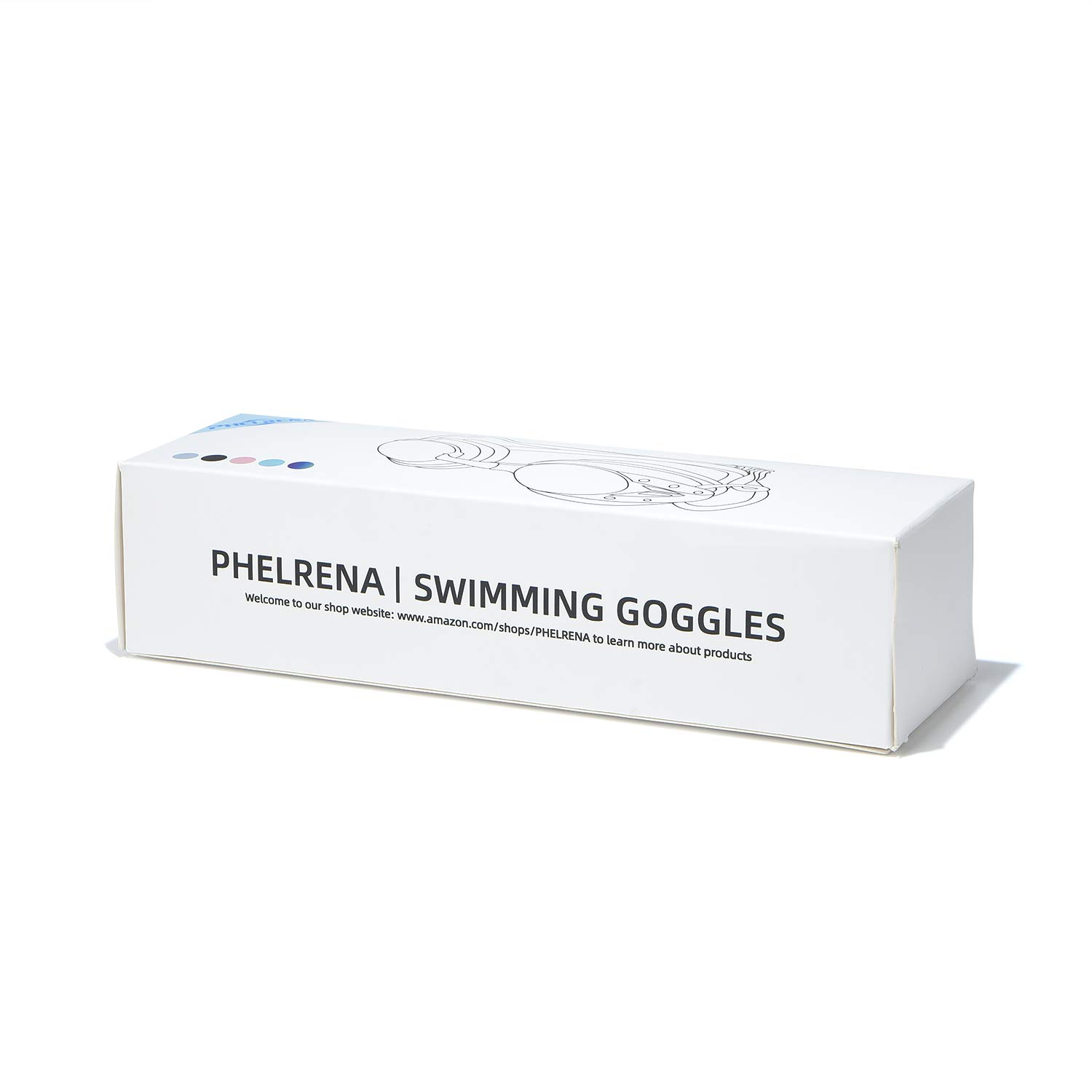 PHELRENA Okulary pływackie, profesjonalne gogle pływackie przeciwmgielne ochrona przed promieniowaniem UV bez przecieków dla dorosłych mężczyzn kobiet dzieci gogle pływackie z klipsem do nosa, zatyczkami do uszu, etui ochronne i wymienny mostek nosowy