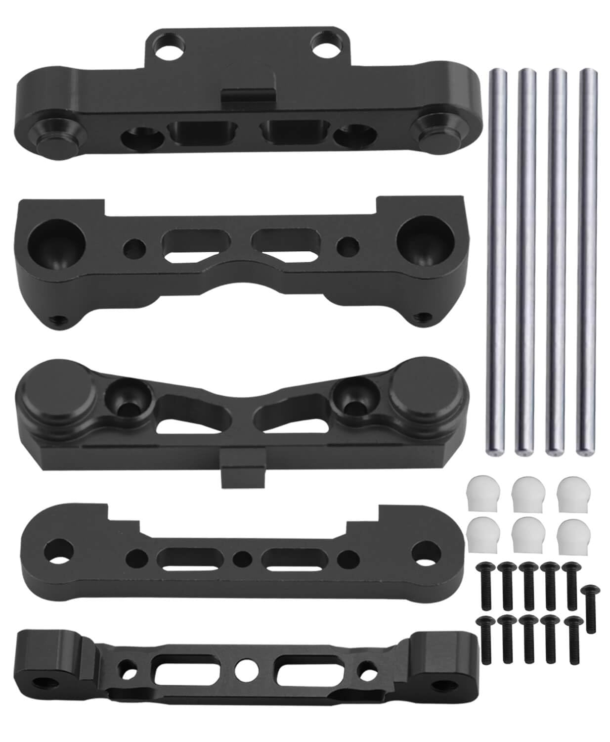 RCMYou Alloy Arm Suspension Mount Upgrades Part for Arrma 1/8 kraton/Outcast/Typhon 6s,1/7 Felony/Infraction 6s,Aluminum Front Lower/Front Upper/Rear