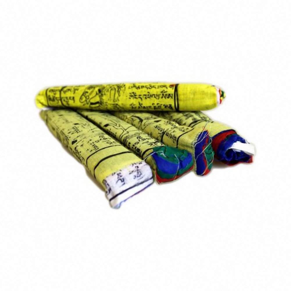 Yellow,Blue,Green,White,Red Cotton Tibetan Prayer Flags - Medium 17Cm X 17Cm - Single String