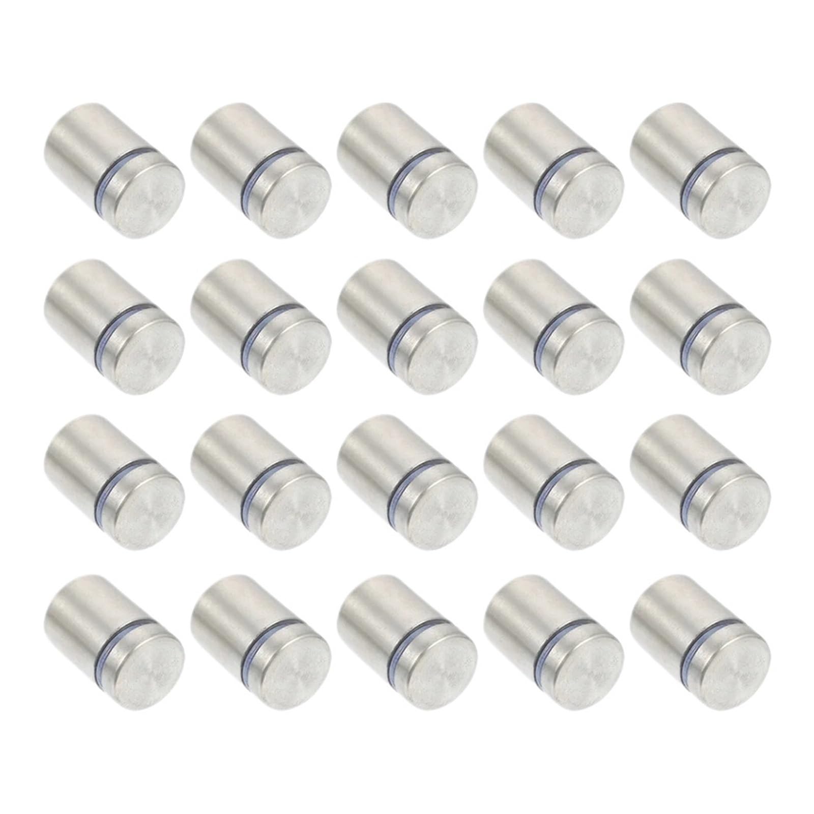 viti in acciaio inossidabile, Viti di supporto pubblicitarie senza cornice in acciaio inossidabile argento da 20 pezzi for vetro 2,5x1,2 cm