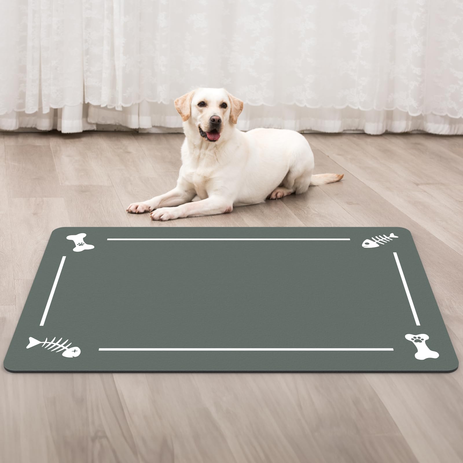 XXL Futtermatte Für Hunde & Katzen – Saugstark, Rutschfest, Easy Zu Reinigen (91,4 X 61 Cm)