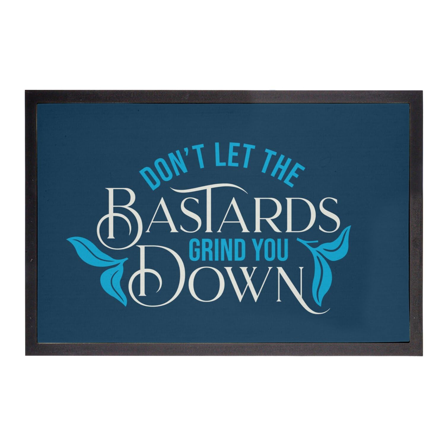 Paillasson Bleu Message Motivation Tapis Entrée 60x40cm Énergie