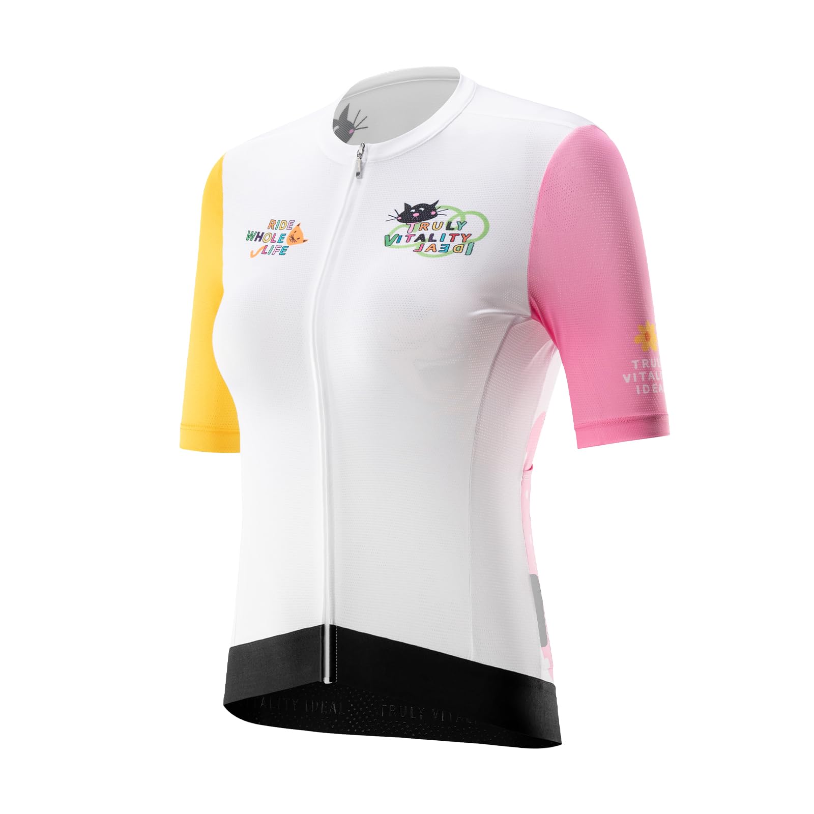 ROCKBROS Fietsshirt met korte mouwen heren fietsshirt sneldrogend ademend wielershirt T-shirt voor mannen zomer MTB racefiets, zwart, XXL