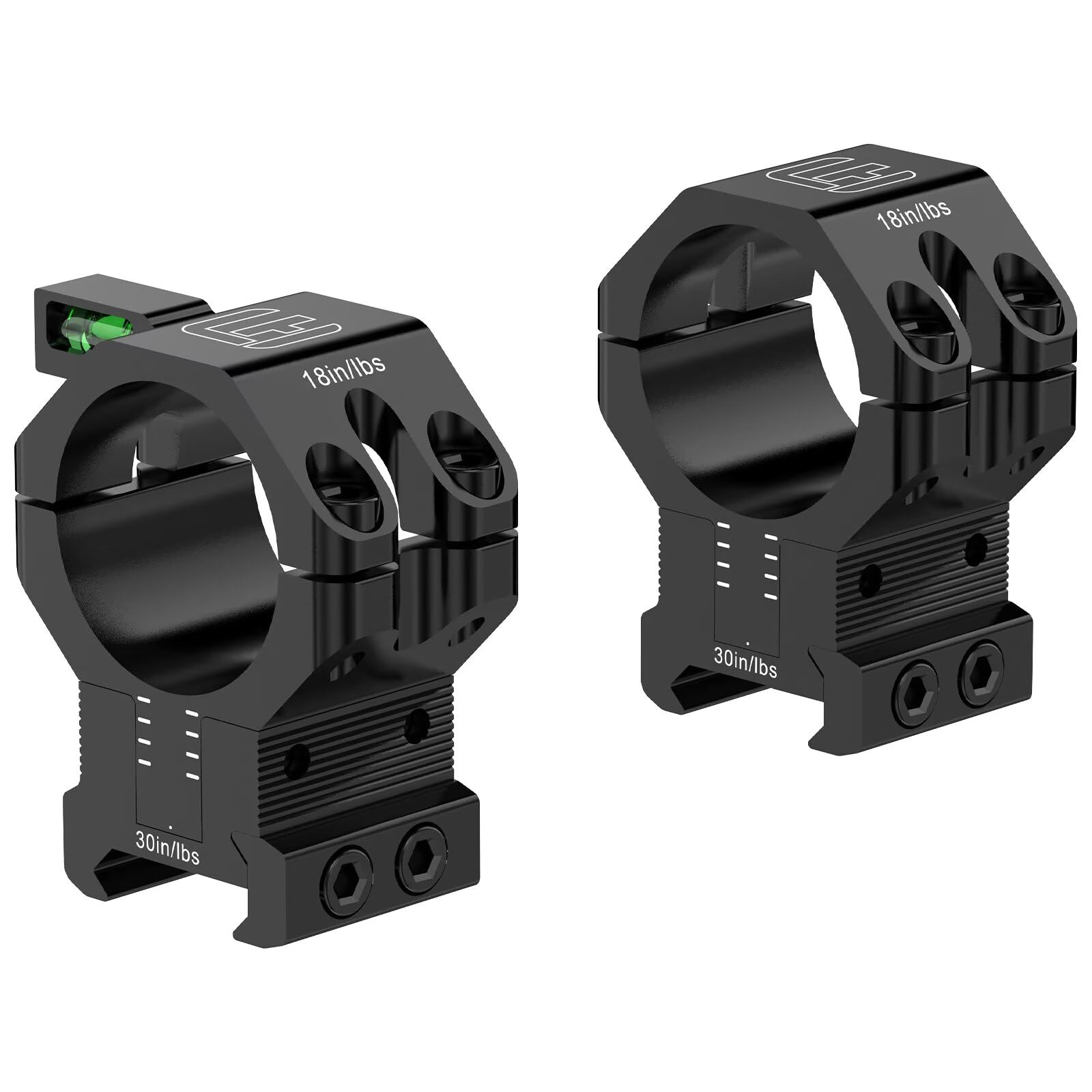 WestHunter Optics Montages de lunette de visée de précision pour Picatinny avec plage de réglage de 120 MOA, montage réglable en hauteur pour tube central de 1", 30 mm/34 mm, niveau à bulle inclus