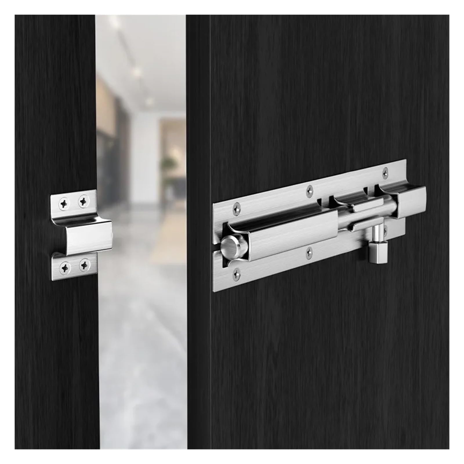 Chiavistelli Per Porte 201/304 Cancello in acciaio inossidabile Porta di sicurezza Bullone di chiusura Chiusura a cilindro Bullone 2/3/4/6/8/10/12 pollici Ferramenta(201-12 inch)