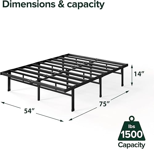 Miniatura 13 de ZINUS - Base metálica Compack de soporte para cama, 7 pulgadas, para colchón y somier, color negro, tamaño individual/matrimonial/Queen Negro