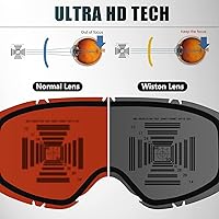 Vista 3 de WISTON OTG - Gafas de esquí y snowboard para hombres, mujeres y jóvenes, 100% protección UV W1