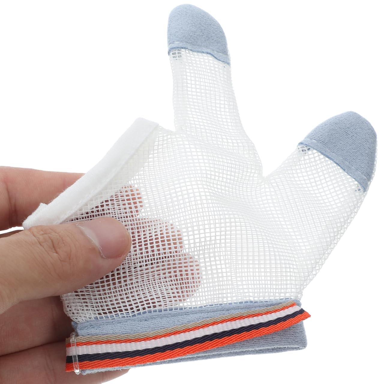 TOYANDONA 1pair Teething Gloves Half-Finger Nylon Gloves for Boy Girl Breathable Skin-Friendly for Finger Sucking Prevention - Image 3