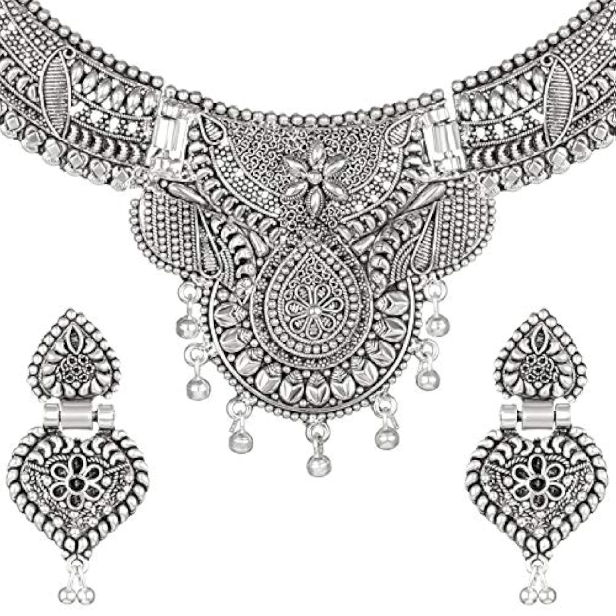 Choker Oxidised Necklace Set