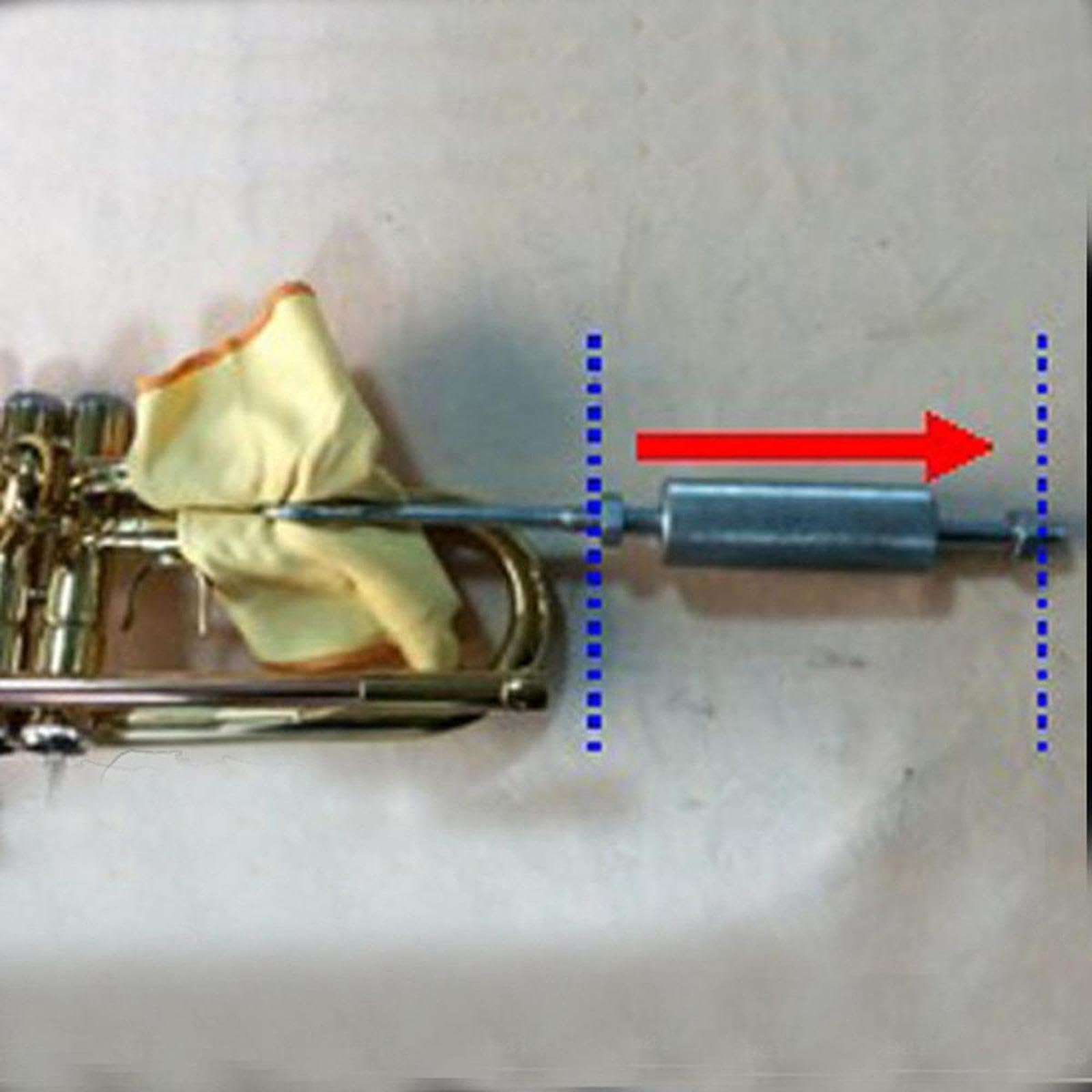 Milageto Gancho para Reparación de Trompetas, Herramienta para Reparación de Instrumentos de Latón, Soporte para Lijado de Tubos de Afinación