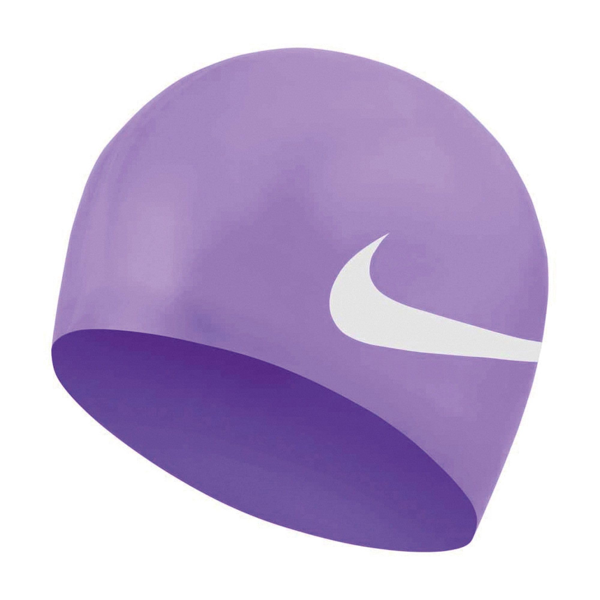 Nike Swim Big Swoosh Cap Bright Violet, Solid Silicone Unisex-Adult, Multicolor, One Size