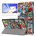 Produktbild LYZXMY Hülle für Lenovo Tab M10 HD (2nd Gen) 10.1" TB-X306F / TB-X306X + [2 Stück] Schutzfolie Gehärteter Film - PU Leder Tasche Case Flip Schutzhülle Taschen - Graffiti