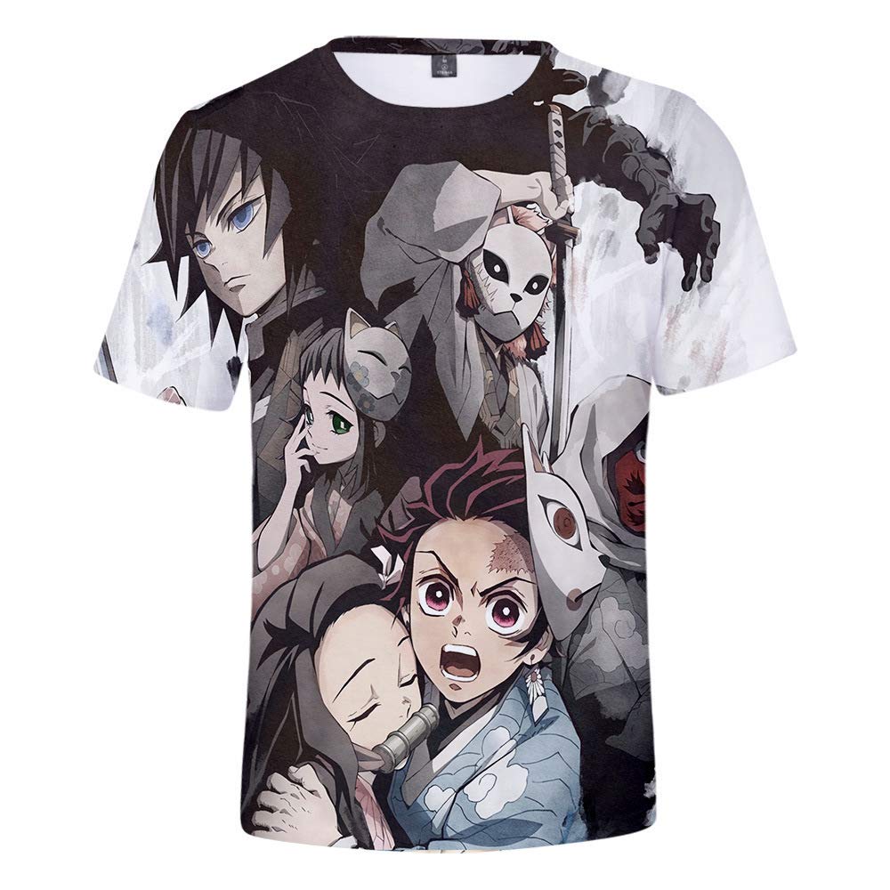 DAQAXGAOWomens Anime Cosplay Tee Tops T-Shirt, Unisex-Adults Loose Fit Crew Neck T Shirt Casual Short Sleeve T-Shirt
