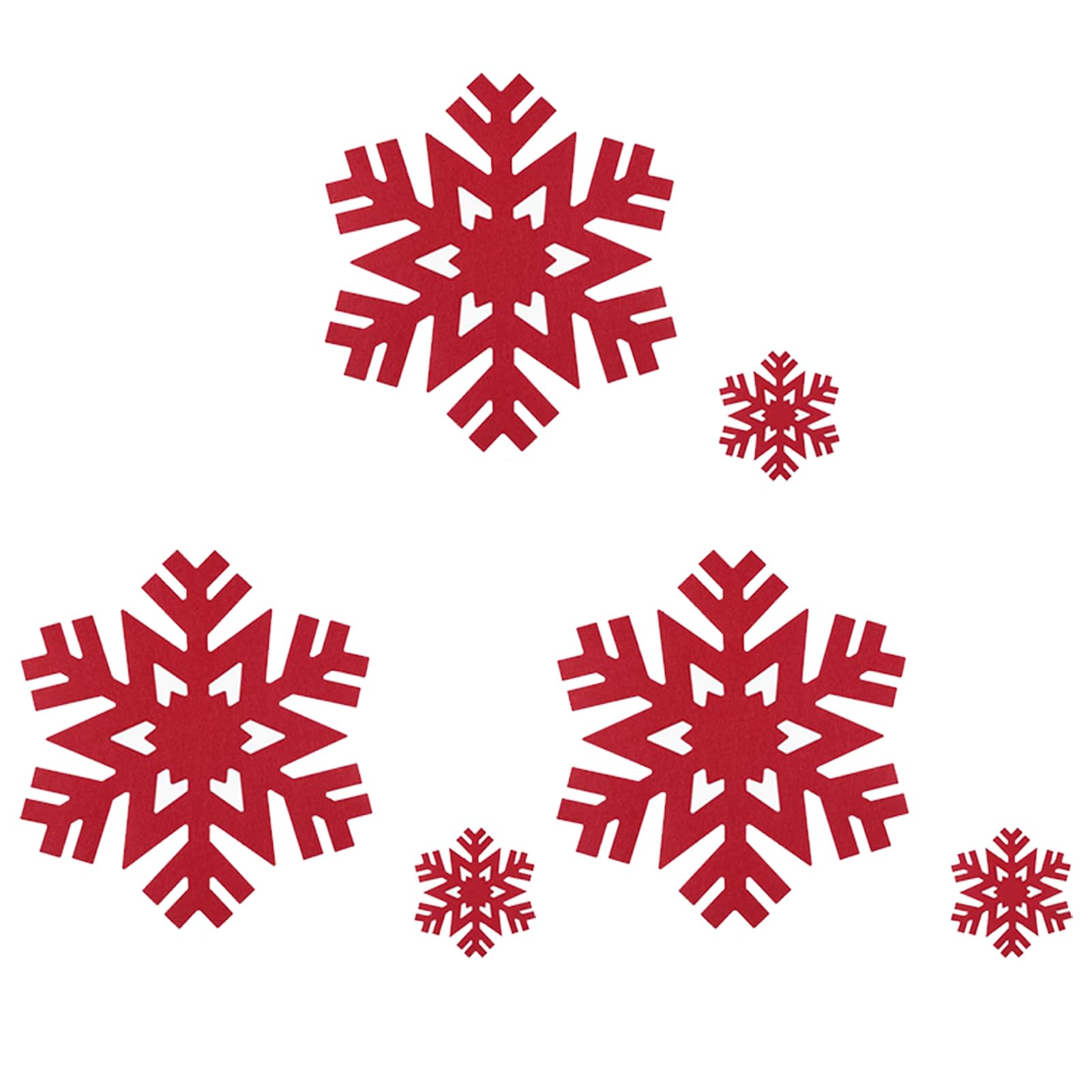 YIXANNX Snowflake Table for Creative Dining Placemat And Coaster Set for like Easter, Thanksgiving - Ideal for Dining Tables, Snowflake, 6pcs