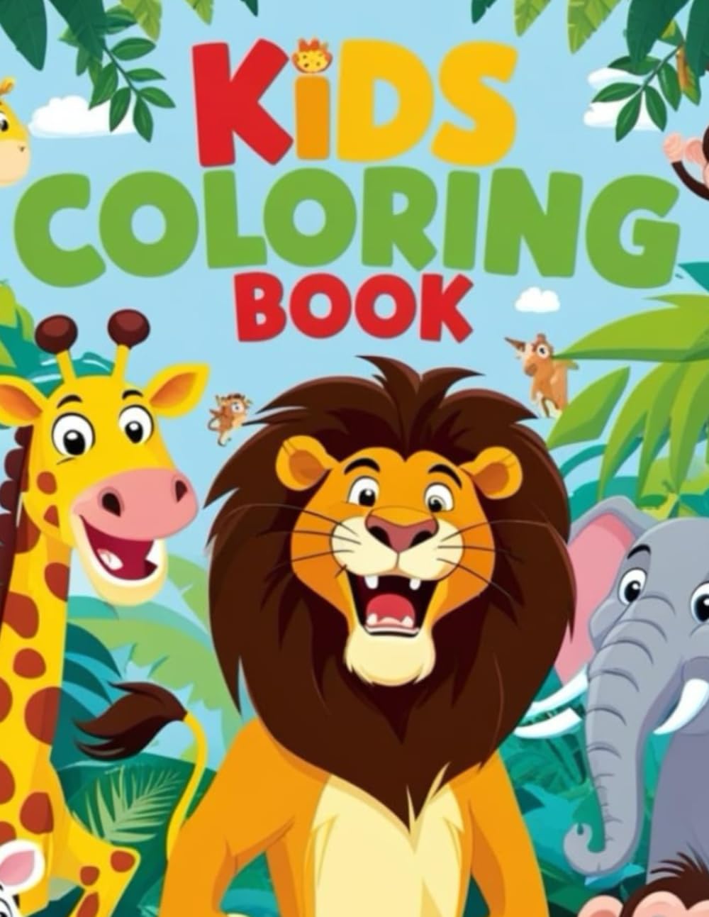 Cute Animals Coloring Book for Kids Ages 3–6