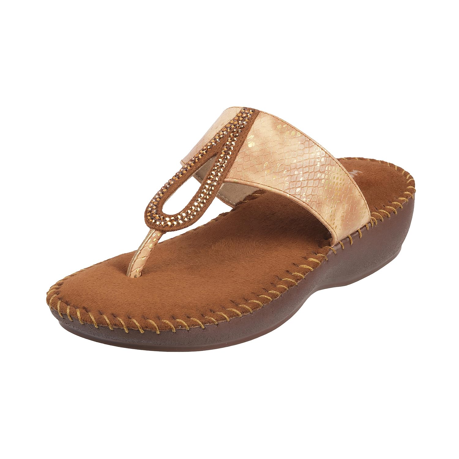 Mochi Women Antic Gold Slip Ons UK/7 EU/40 (44-1677) (B0B49HGVDT) Amazon Price History, Amazon Price Tracker