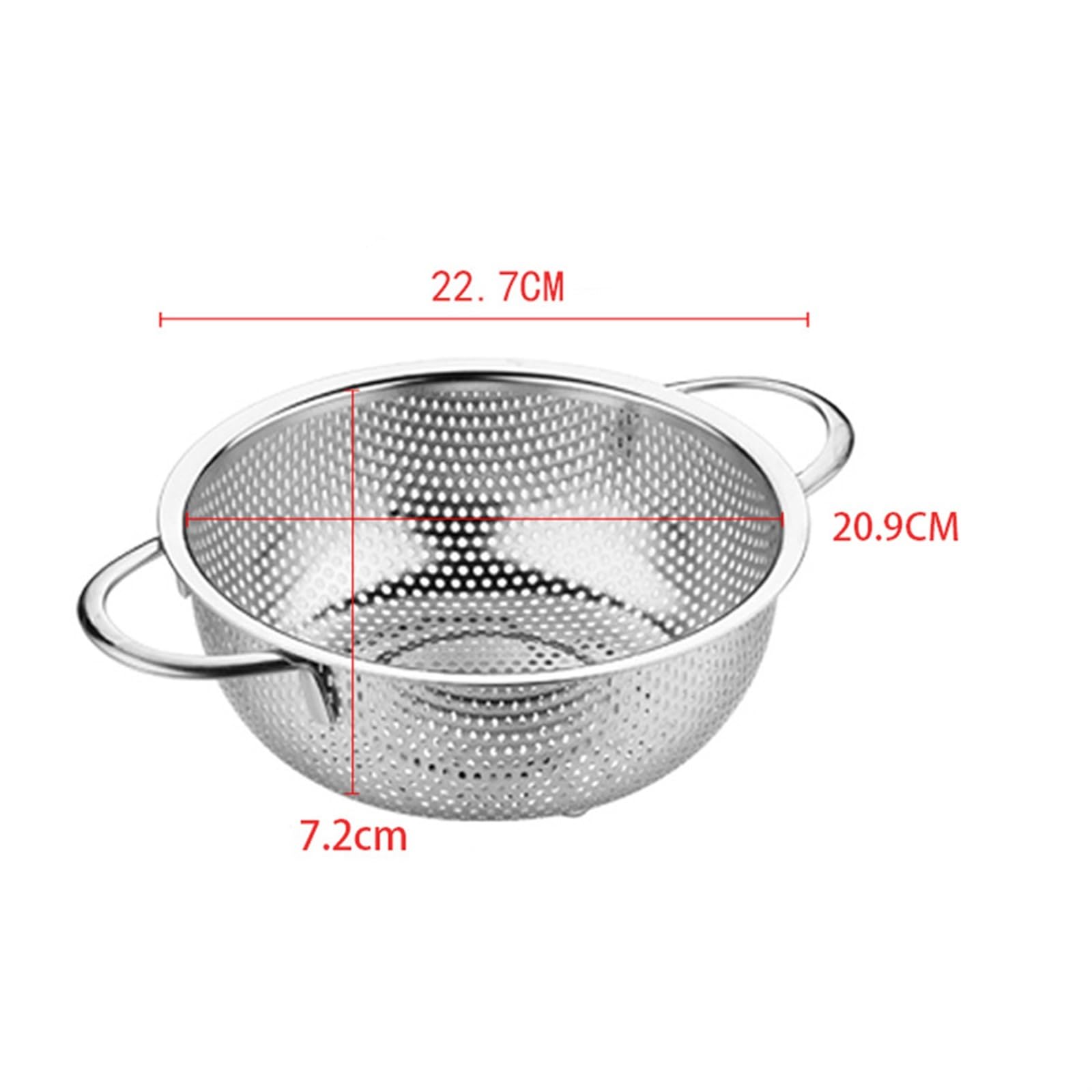 Tamiz para harina, Colador de harina, colador arroz, cesta acero inoxidable, metal, plástico for frutas y verduras for hornear(25.8x24x8.5cm)