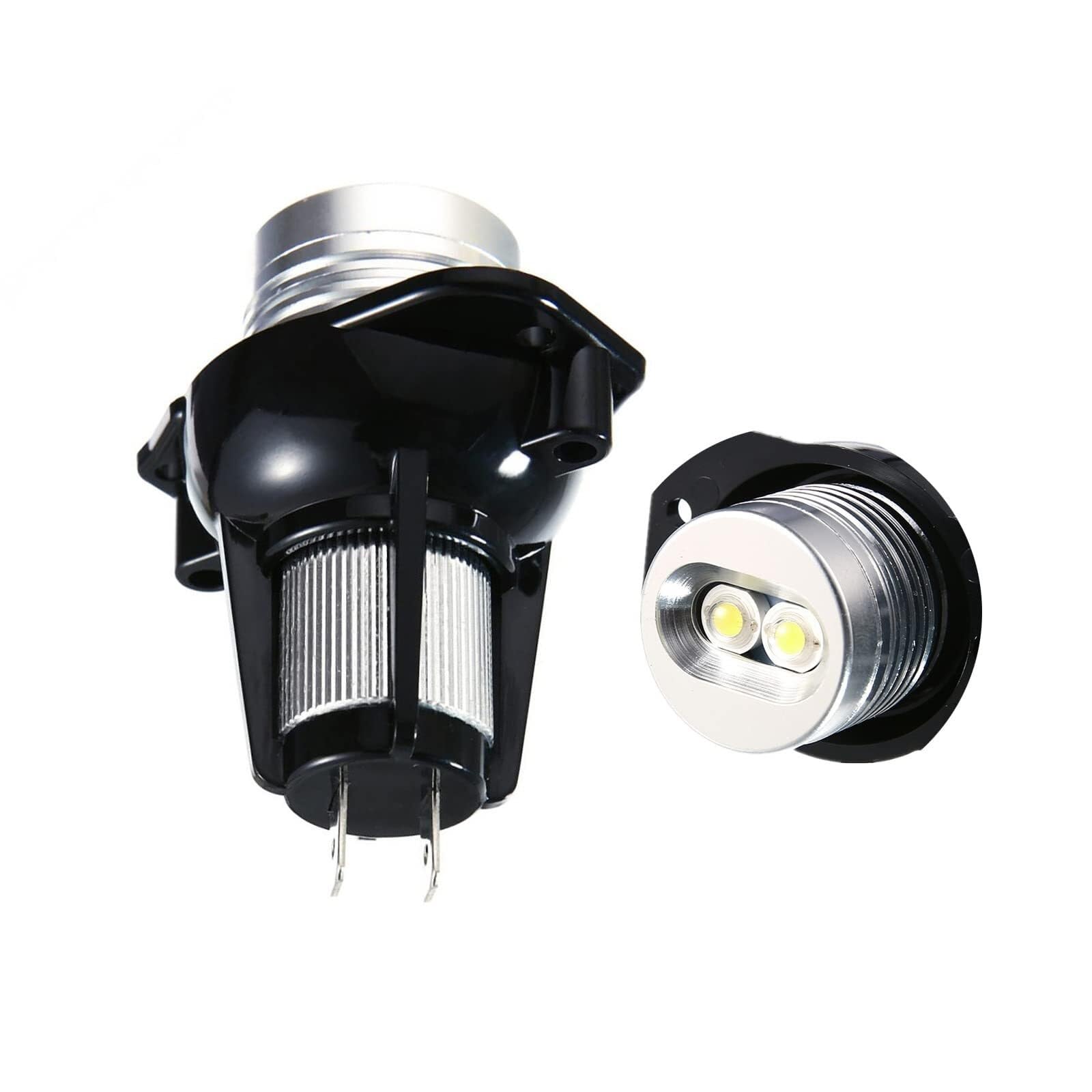 Angel Eyes,Luci Posizione Led Angel Eye Halo Ring Marker Side Light 2x 10W Ricambio Adatto for BMW Serie 3 2006 2007 2008 E90 E91 Pre-Facelift(Yellow/Amber Light)