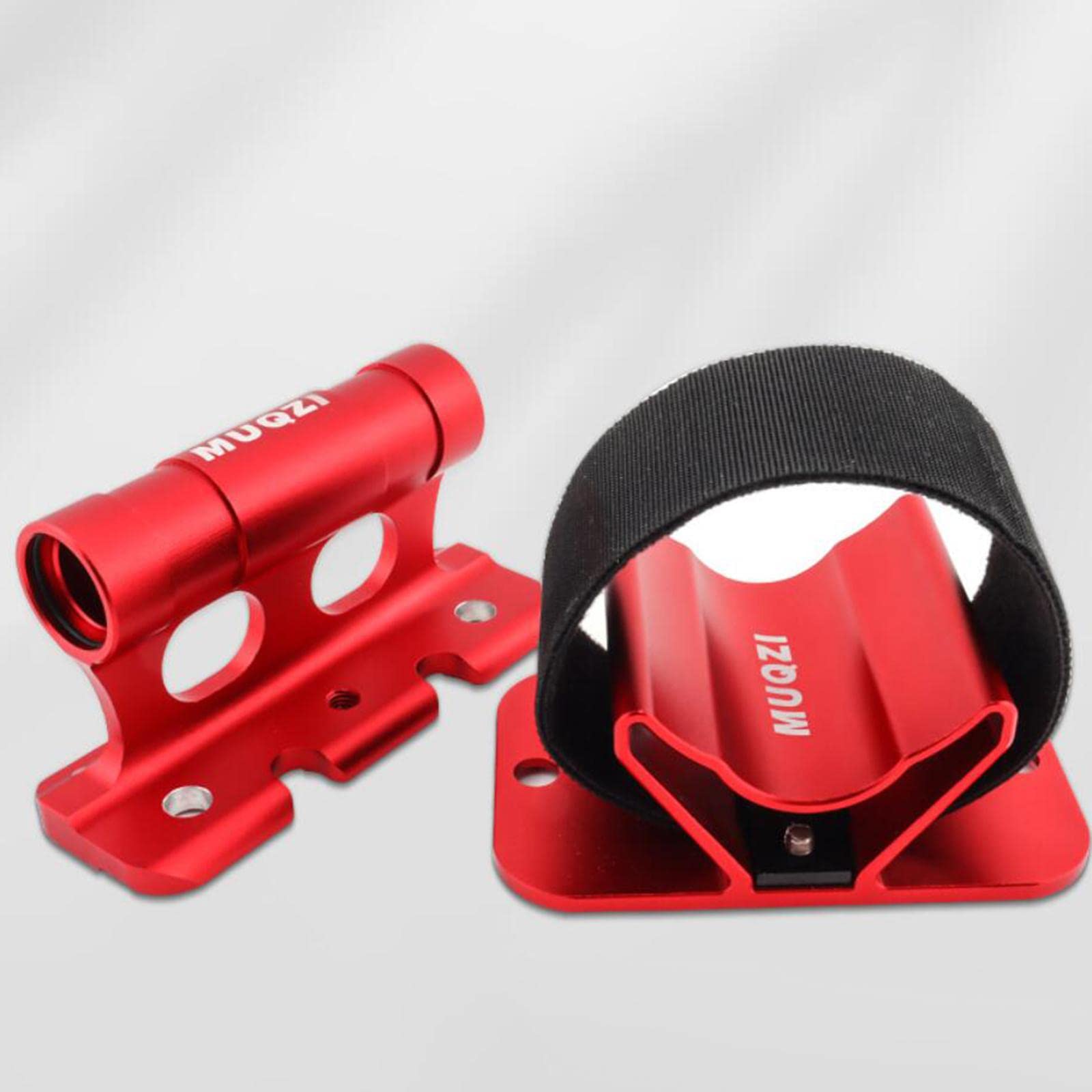 2 Piezas Soporte Bicicleta Montaje Horquilla Portaequipajes Trasero Portabicicletas Aleación Aluminio Liberación Rápida Adecuado para Coche Garaje, ROJO