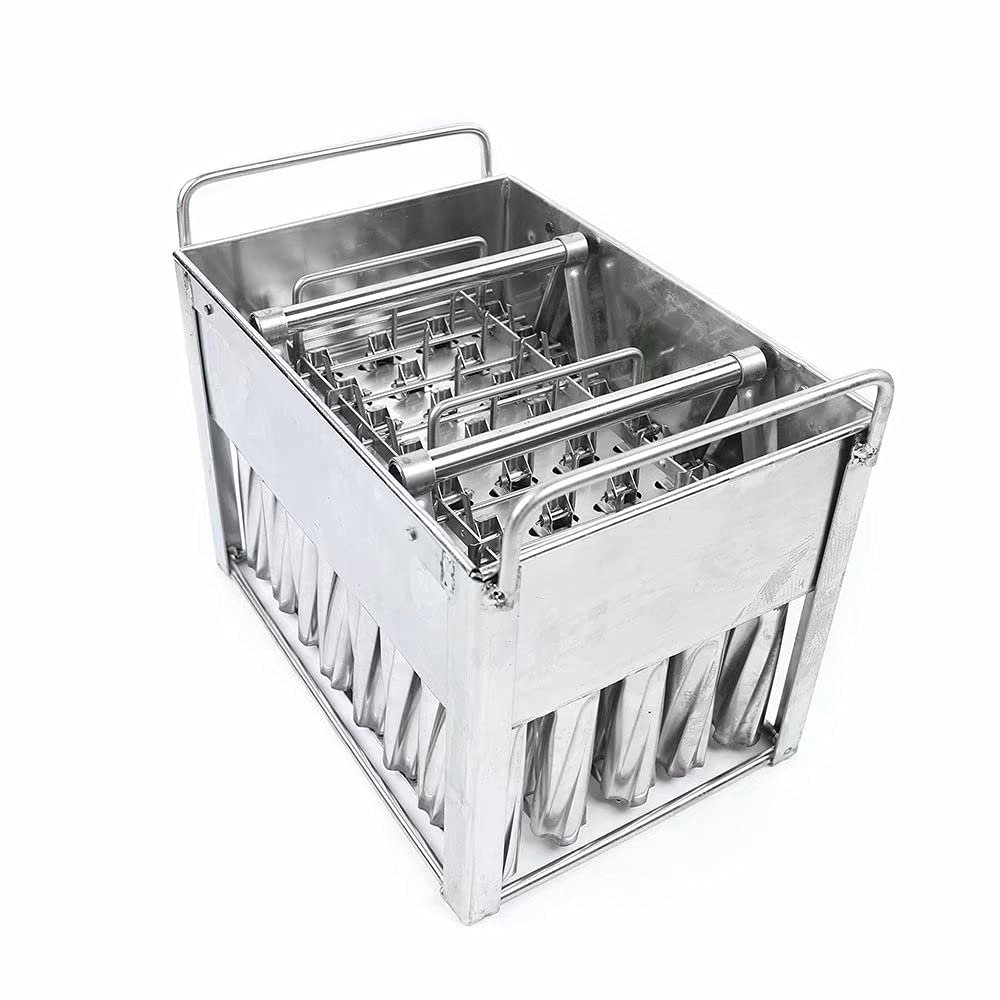 40pcs Stainless Steel Popsicle Molds,Popsicle Maker Set,Ice Cream Mould,Ice Pop Molds Ice Lolly Popsicle Ice Cream Stick Holder Round Molds